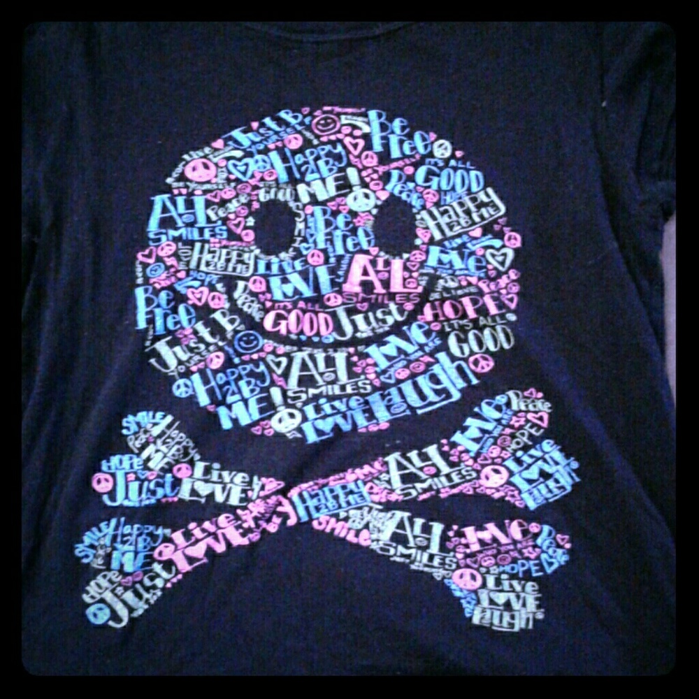Black smile face shirt